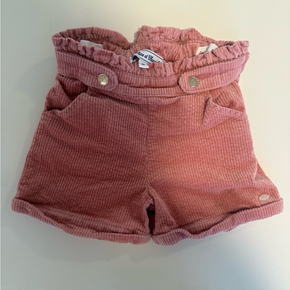 Tartine et Chocolat Blush Corduroy Kids Shorts